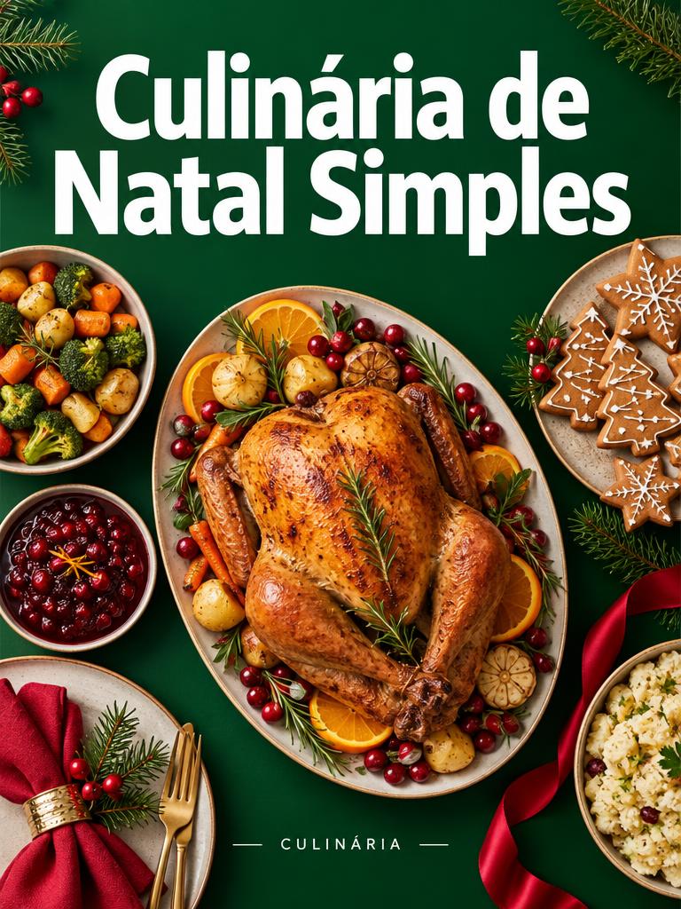 Capa de Culinária de Natal Simples